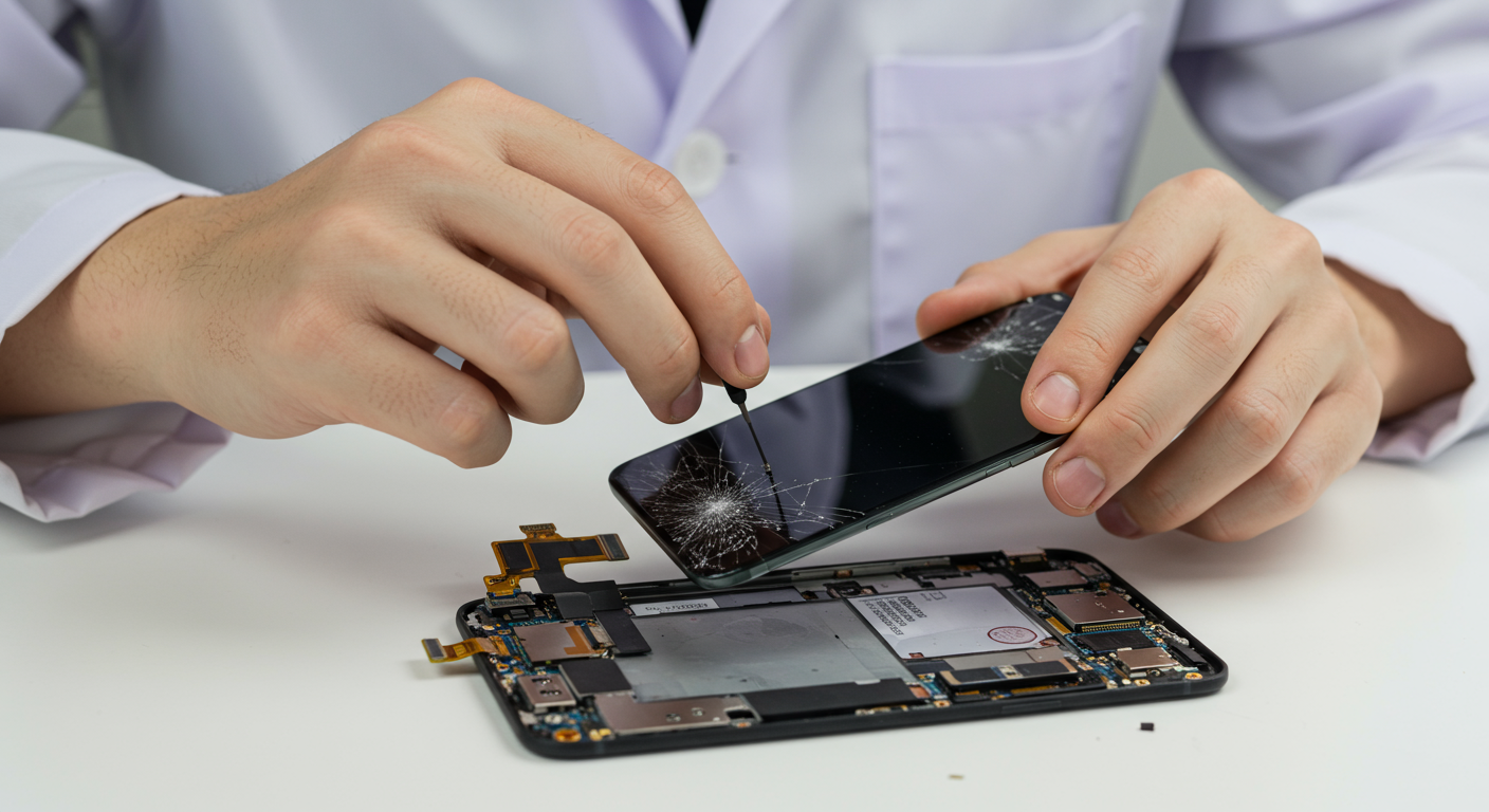Substituição de ecrã de smartphone